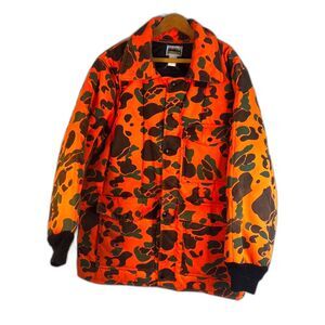 Bushmaster Orange Camouflauge Hunting Outdoor Coat VTG Mens Size XL